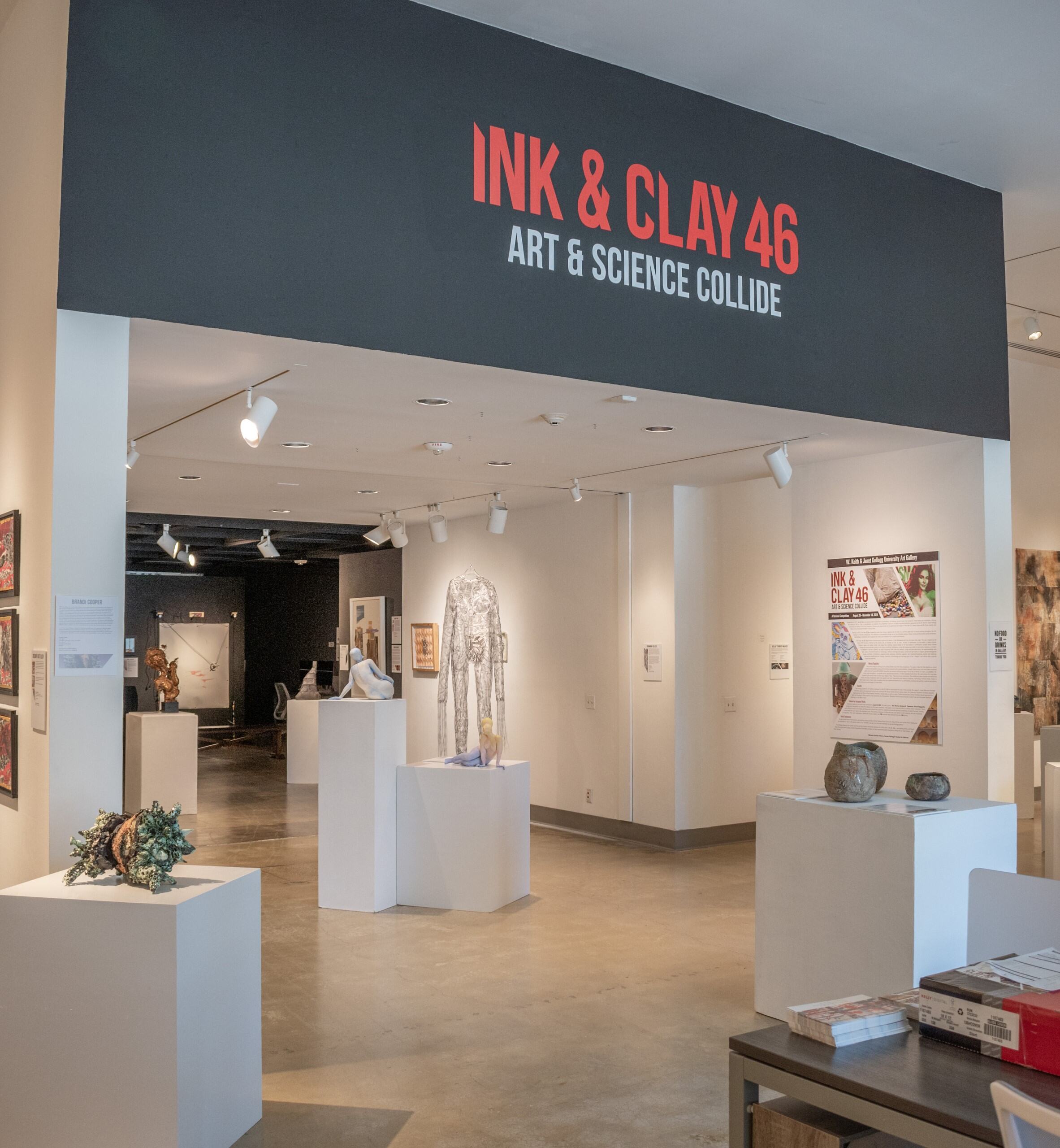 Installation View, Title Wall, "Ink & Clay 46" ,August 26, 2024 to November 14, 2024